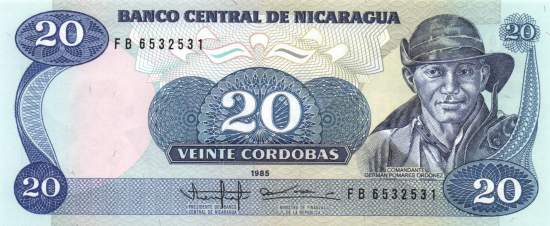 20 Cordobas 1985